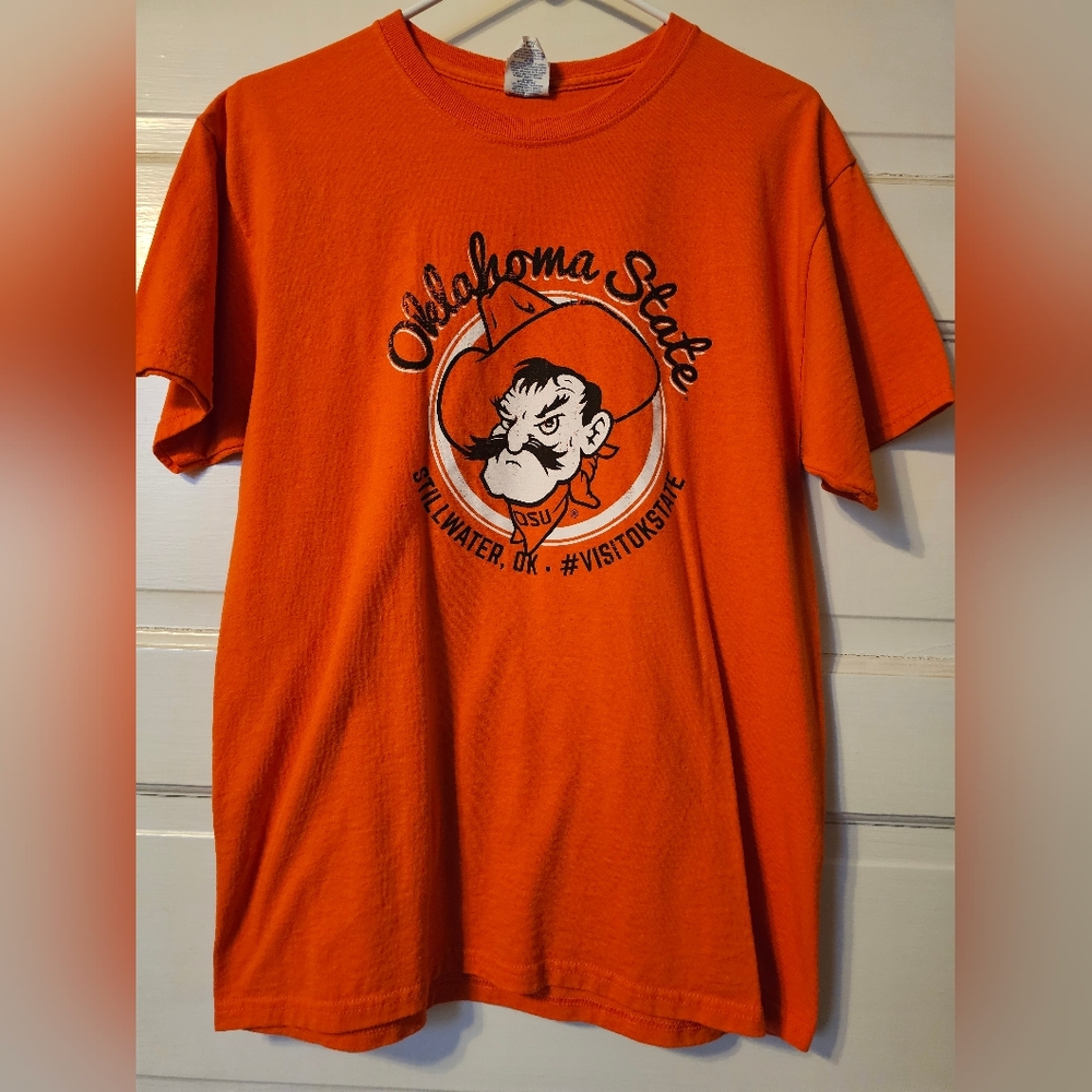 Oklahoma State OSU Pistol Pete Graphic Tee - Orange Med